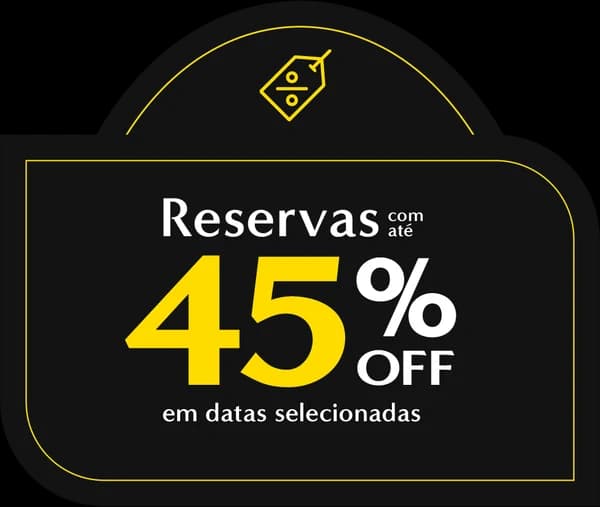 Reservas com até 45% OFF